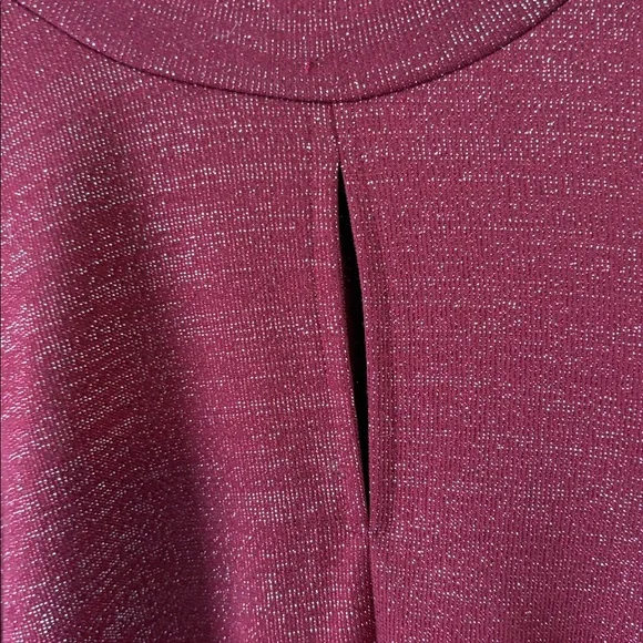 Lane Bryant Sparkling Red Knit Keyhole Top - Picture 8 of 8